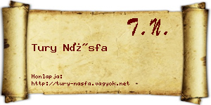 Tury Násfa névjegykártya